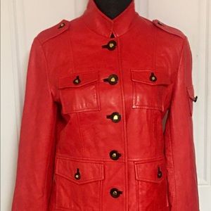 Betsy Johnson Red Leather Jacket